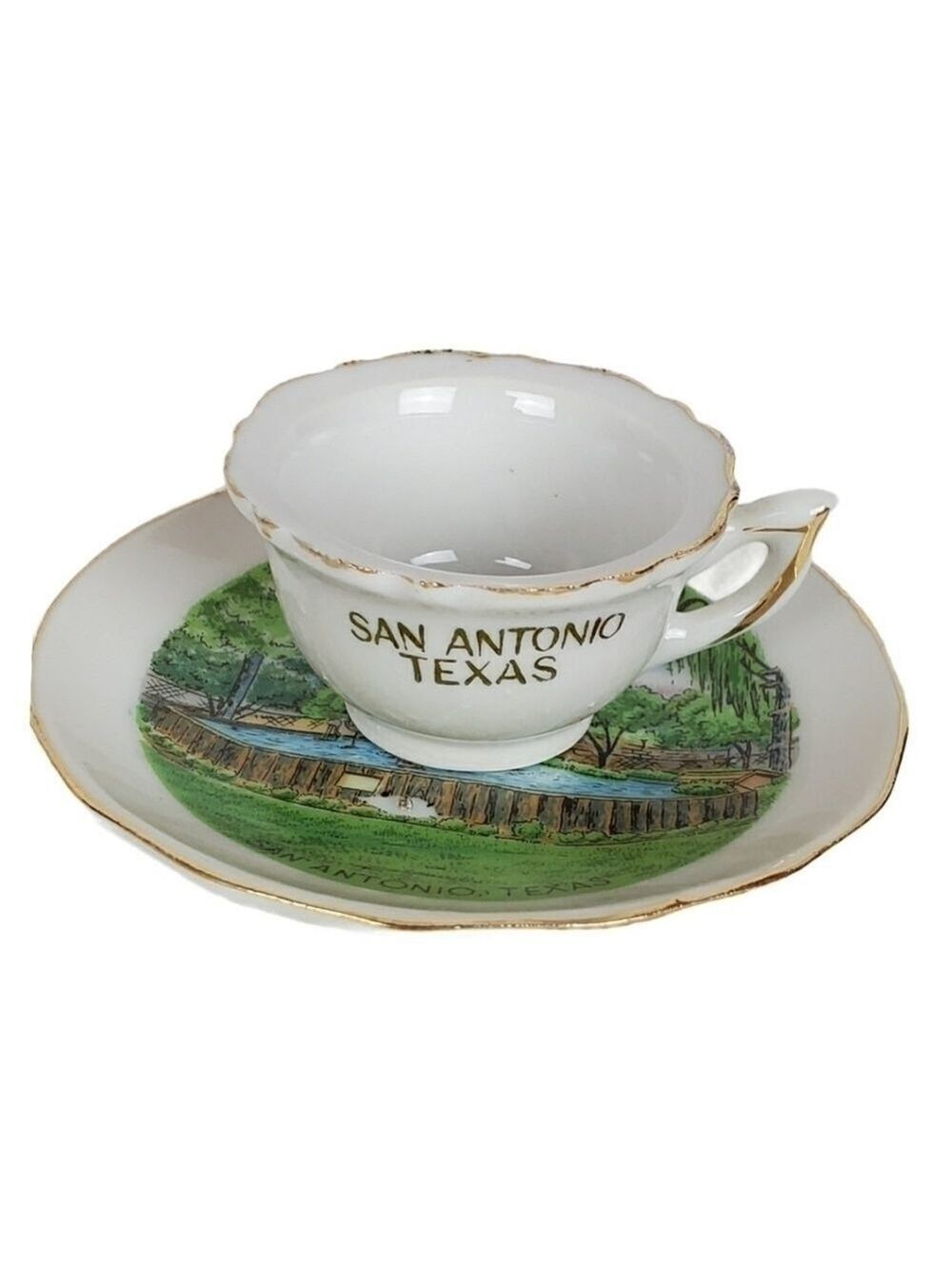 Vintage San Antonio ZOO Souvenir cup and saucer